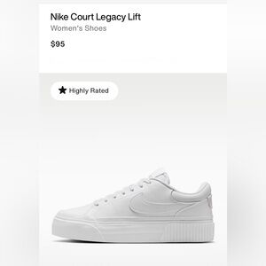 Nike Women's White Court Legacy Lift Shoes